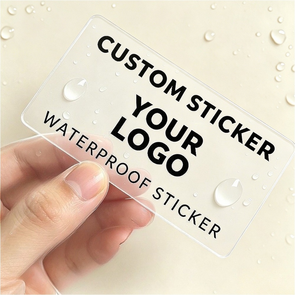 Packaging - 1 Custom Rectangular Text Sticker –