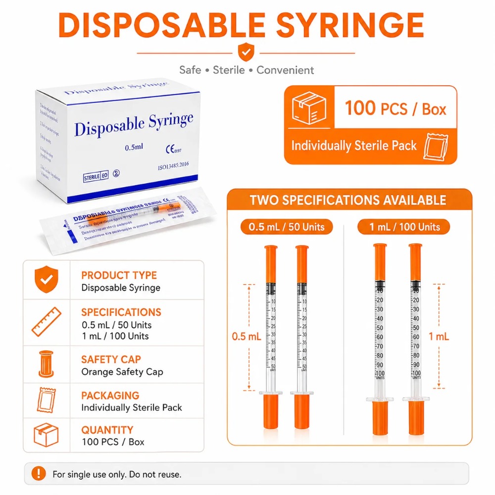100pcs Disposable Syringe1ml 0 - Medical Supplies review and price