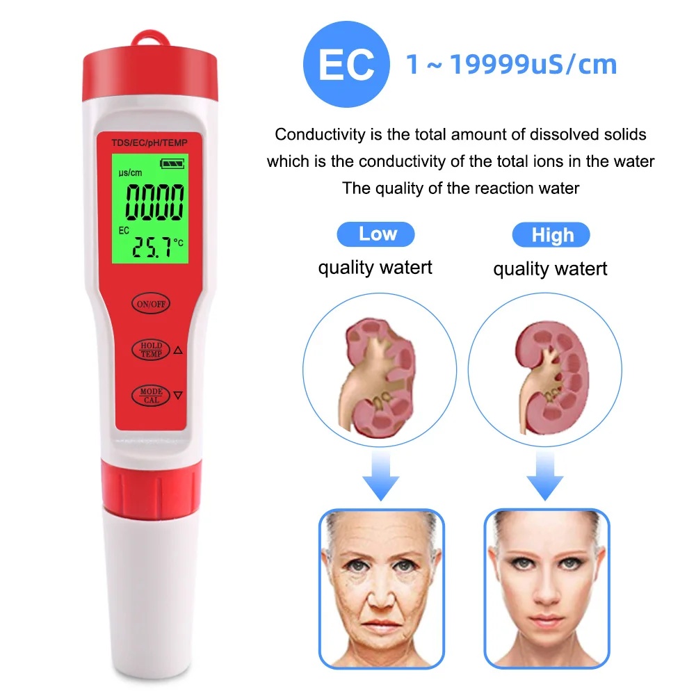 4 IN 1 TDS PH Meter PH/TDS/EC/ - Ph Meter Digital Water Tester review and price